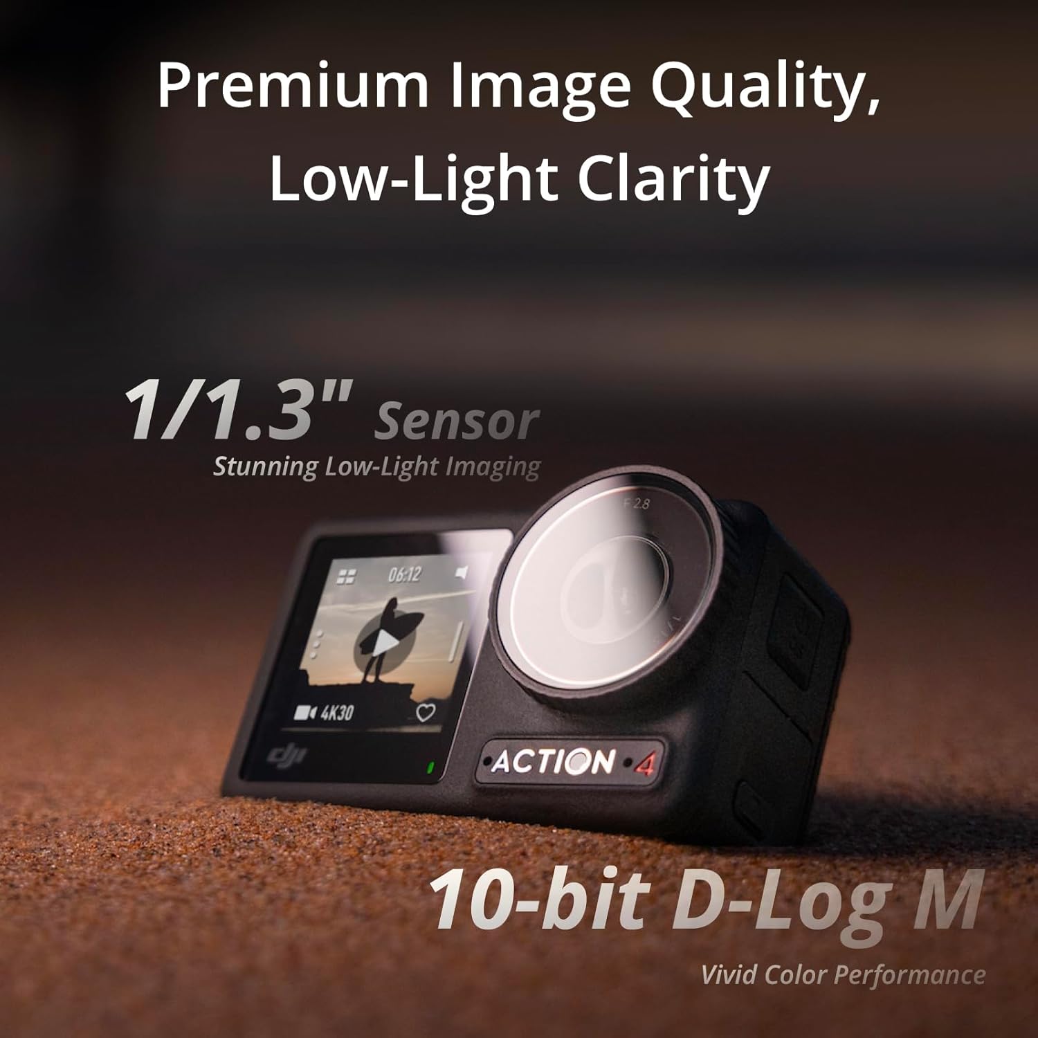 DJI Osmo Action 4 Motorcycling/Mountain Cycling Combo, Action Camera 4K with 155º FOV, 1/1.3-Inch Sensor, Stabilization, with Chest Strap Mount, Waterproof Action Camera for Travel, Outdoor, Sports - Image 2