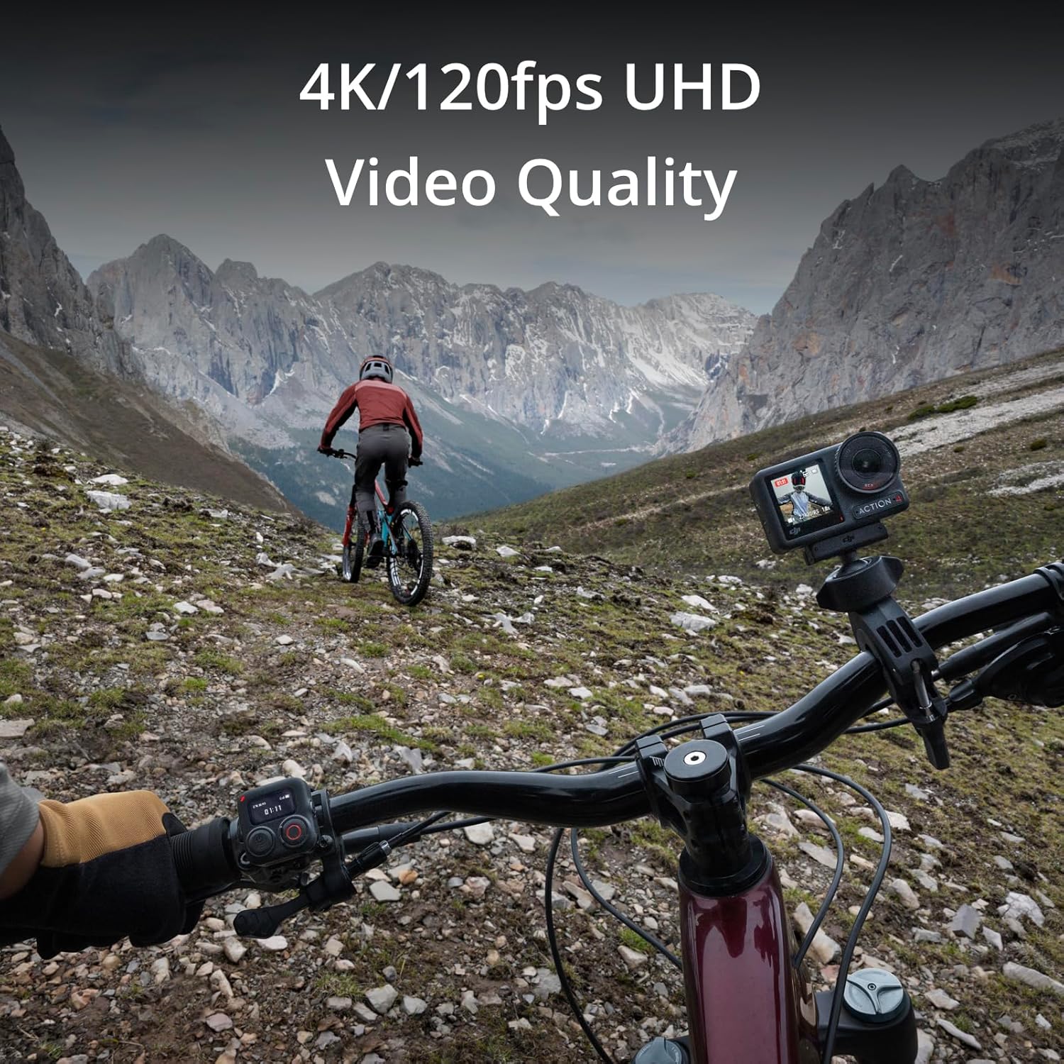DJI Osmo Action 4 Motorcycling/Mountain Cycling Combo, Action Camera 4K with 155º FOV, 1/1.3-Inch Sensor, Stabilization, with Chest Strap Mount, Waterproof Action Camera for Travel, Outdoor, Sports - Image 5