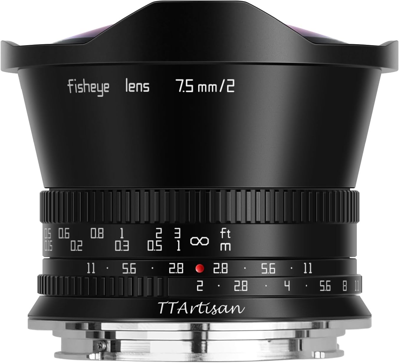 TTArtisan APS-C 7.5mm F2.0 Fisheye Lens with 180° Angle of View Half Frame Compatible with EOS-R Mount Cameras Like EOS R,EOS RP, EOS R5,EOS R6 Mirrorless Camera