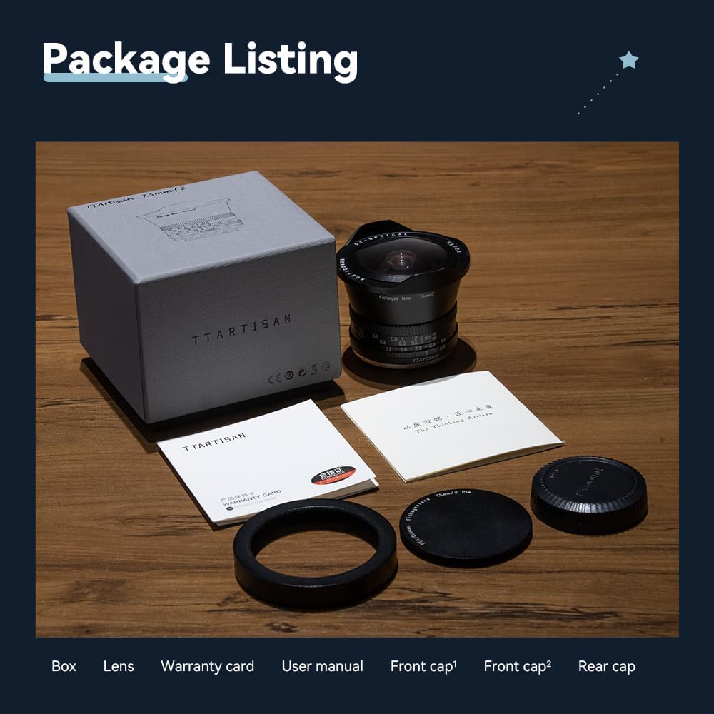 TTArtisan APS-C 7.5mm F2.0 Fisheye Lens with 180° Angle of View Half Frame Compatible with EOS-R Mount Cameras Like EOS R,EOS RP, EOS R5,EOS R6 Mirrorless Camera - Image 6